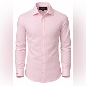 Combatant Gentlemen Pink Slim Fit‎ Dress Shirt | Size 18 | Italian Cotton